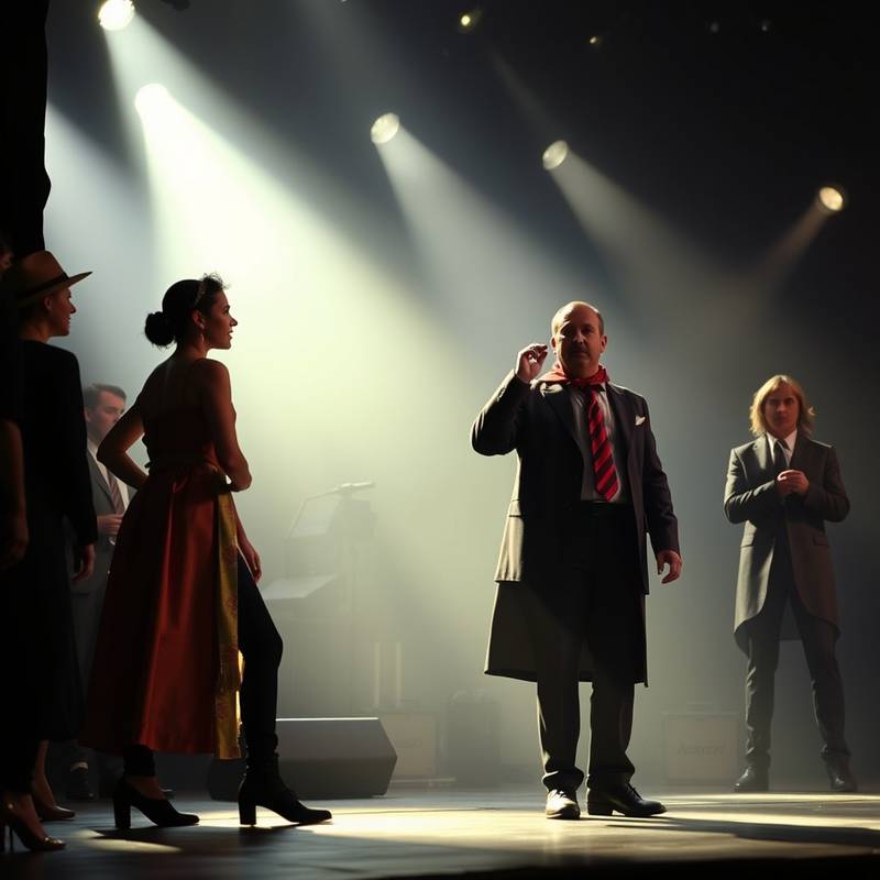 Actors performing on stage